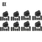 8X  HOTPOINT Oven Cooker Black Hob Flame Burner Hotplate Control Switch Knobs