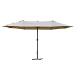 4.6M Garden Patio Umbrella Canopy Parasol Sun Shade with Base