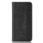YIKLA Flip Folio Case for Oppo Realme 8 Pro, Premium PU/TPU Leather Wallet Phone Cover, with Magnetic Kickstand Cash & Card Slots - Black