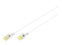 Digitus Slim - Patch-Kabel - Rj-45 (Hane) Till Rj-45 (Hane) - 3 M - 3.65 Mm - Utp - Cat 6A - Halogenfri, Formpressad, Hakfri - Grå