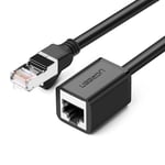 Ugreen Internet/Ethernet Patchcord RJ45 F/UTP Cat6 förlängningsnätverkskabel, 1000Mbps, 1m - Svart
