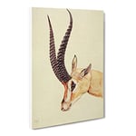 Vintage H Johnston Grant'S Gazelle Vintage Canvas Wall Art Print Ready to Hang, Framed Picture for Living Room Bedroom Home Office Décor, 24x16 Inch (60x40 cm)