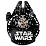Star Wars Theme Black Vinyl Record Handmade Clock