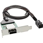InLine 27656 A SAS HD Low Profile PCI avec câble (Externe SFF-8088 vers Interne de SFF 8643, 0,5 m