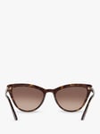 Prada PR 01VS Women's Catwalk Cat's Eye Sunglasses, Tortoise/Brown Gradient Brown female Plastic frame