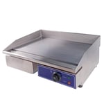 Electric Griddle Commercial Counter Top Stainless Steel Hot Plate Kitchen Grill Thermostatic Control 3000W 22" (New Model in 2019)