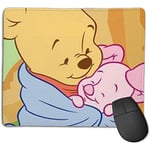 Winnie The Pooh Holding Piglet Mouse Pads With Non-Slip Rubber Base, Mousepads With Stitched Edges, Mouse Pad,25X30 Cm