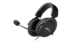 Xtrfy H2 - Casque Gaming Optimisé pour Esport - Coussinets Extra Larges à Mémoire de Forme - Écouteurs Professionnels avec Micro Détachable et Câble Tressé - Noir