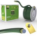 Câble de délimitation de 100 m + 30 lames pour robot tondeuse à gazon - Kit d'accessoires - Câble de délimitation pour câble de recherche - Compatible avec Gardena Husqvarna