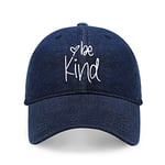 Be Kind Trendy Womens Baseball Cap Unisex Fashion Cotton Polo Style Fun Inspirational Saying Seasonal Outdoor Travel Headwear (Dark Denim)