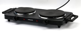 Cookworks 2500W Table Top Double Hotplate Hob