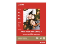 Canon Photo Paper Plus Glossy II PP-201 - Högblank - 270 mikrometer - 89 x 89 mm - 265 g/m² - 20 ark fotopapper - för PIXMA TS7450i
