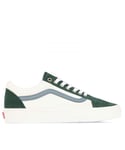 Vans Mens Old Skool Trainers in Green White Canvas (archived) - Size UK 7.5
