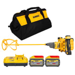 DeWalt DCD240X2 54V XR Cordless Brushless Paddle Mixer With 2 x 9.0Ah Batteri...