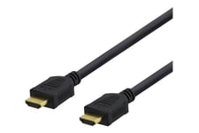 DELTACO HDMI-1020D - HDMI-kabel med Ethernet - 2 m