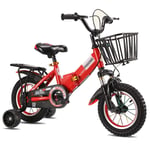 M-YN Boys Girls Bike for 2-9 Years Old 12 14 16 18 Inch Kids Bike with Training Wheels, Kids Bike Foldable, Toddler Bicycle (Color : Red, Size : 16inch)