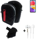  Holster / Shoulder + earphones for Samsung Galaxy M13 Bag Extra Belt Case