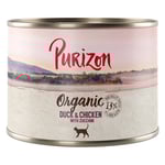 12 x 200 g / 400 g Purizon Adult till prova-på-pris! - Organic ekologiska anka, kyckling och zucchini (12 x 200 g)
