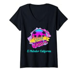 Womens El Matador Beach Vibes Malibu California Summer Vintage Sun V-Neck T-Shirt
