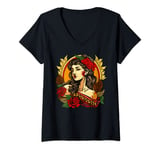 Womens Aphrodite, Ancient Greek Goddess of Love and Beauty V-Neck T-Shirt