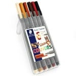 Staedtler Triplus Fineliner Pens - 0.3mm - Dry Safe- Llama Colours - Wallet Of 6