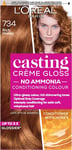 L'Oreal Paris Casting Creme Gloss Semi-Permanent Hair Dye, Blends Away Grey Hair