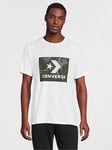 Converse Mens Star Chevron Camo T-shirt - White, White, Size M, Men