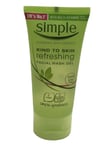Simple Refreshing Face Wash Gel 2 x 50ml Kind To Skin Sensitive Facial  Beauty