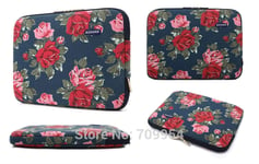 ZYDP Laptop Bag Case Sleeve Pouch for 11"13"13.3"14"15"17" PC Notebook Cover For Macbook HP Acer Dell Asus (Color : Flower, Size : 13-inch)