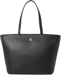 Tommy Hilfiger Women's TH Essential SC Tote AW0AW15720, Black (Black), OS