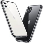 DASFOND Coque Crystal Clear pour iPhone 11, [Transparente et Résiste Jaunit] Souple TPU & Acrylique Étui Antichoc Bumper, Ultra Protection Parfaite Ajustée Housse iPhone 11 6,1", Noir