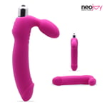 Neojoy Strapless Vibrating Dildo Silicone - Solo Couple - Pink - 17cm - 6.88inch