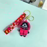 Squid Game Figuriner Mask Nyckelring Charms Tillbehör för Kvinnor Triangel A (FMY)