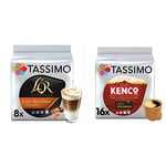 Tassimo L'OR Latte Caramel Macchiato Coffee Pods (Pack of 5, Total 80 Coffee Capsules) & Kenco Colombian Coffee Pods (Pack of 5, Total 80 Coffee Capsules)