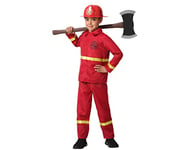 Atosa-67081 Déguisement Pompier, Enfants Unisexes, 67081, Rouge, 3-4 Ans