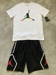 Jordan S DNA  T-Shirt & Jordan Diamond Shorts SET Casual Gym M