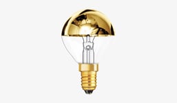 Guld toppförspeglad glödlampa klot 200lm E14 25W