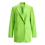 Womens Blazer Suit Button Fastening Jacket Ladies Formal Cardigan Outwear Coat