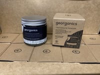 Georganics Natural Organic Toothpaste Powder Glass Jar Activated Charcoal X 20