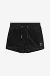 Juicy Couture - Shorts Diamante Velour Fold Up Short - Svart