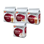Tassimo Costa Coffee Lovers Bundle Variety Pack Box T-Discs Pods 40 Drinks Cups