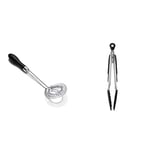 OXO 11278500 Good Grips Sauce and Gravy Whisk, Stainless Steel, Black, One Size & Good Grips 22.8 cm Tongs with Silicone Heads