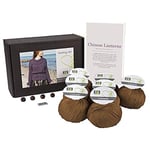 DesignEtte - Kit de Tricot 100% Coton égyptien, lanternes Chinoises, Coton, Light Brown 803, XXXL