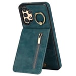För Samsung Galaxy A13 5G/A13 4G RFID Blockerande Kickstand Case Retro PU+TPU Plånbok Telefon Skal-Blå Blue Style C Samsung Galaxy A13 5G