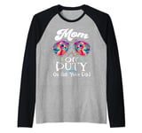 Mom Off Duty Go Ask Your Dad Flamingo Sunglasses Mothers Day Raglan Baseball Tee