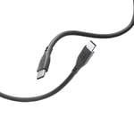 Cellularline mjuk kabel - USB-C till USB-C-kabel 1,2 m (svart)