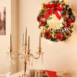 Christmas Wreath Hanging Ornament Decorated Xmas Doors Wall Tree E