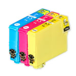 3 C/M/Y Ink Cartridges XL for Epson WorkForce WF-7620TWF WF-3620DWF WF-7710DWF 