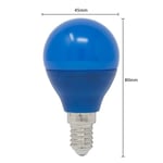 4W Blue LED Golf Ball Modern Coloured Light Bulb E14
