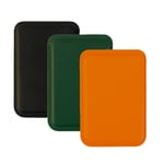 4smarts UltiMag Magnetisk Kortholder Anti RFID - 3-Pack - MagSafe Kompatibel - Svart / Grønn / Brun